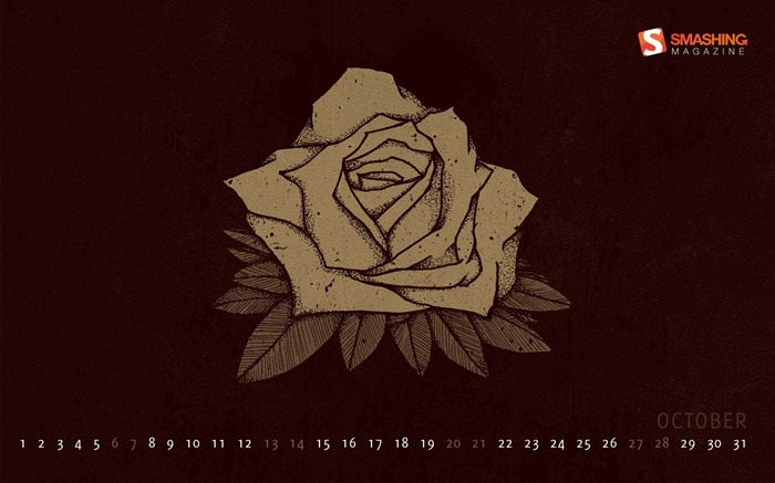 Octobre 2012 Calendar Wallpaper (2) #5