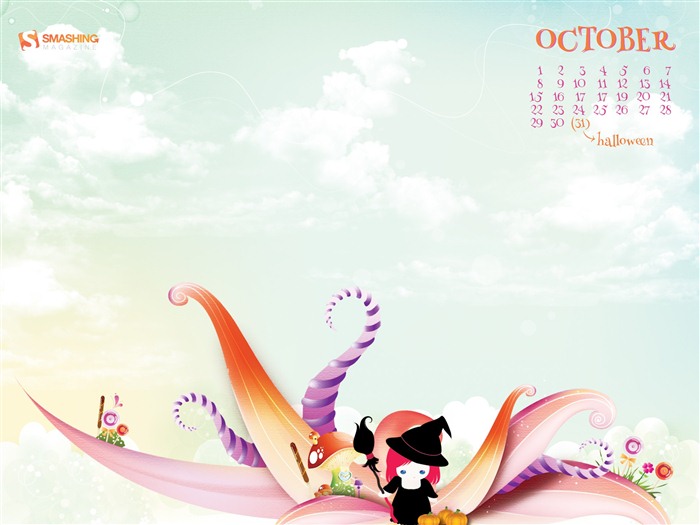 Octobre 2012 Calendar Wallpaper (2) #10