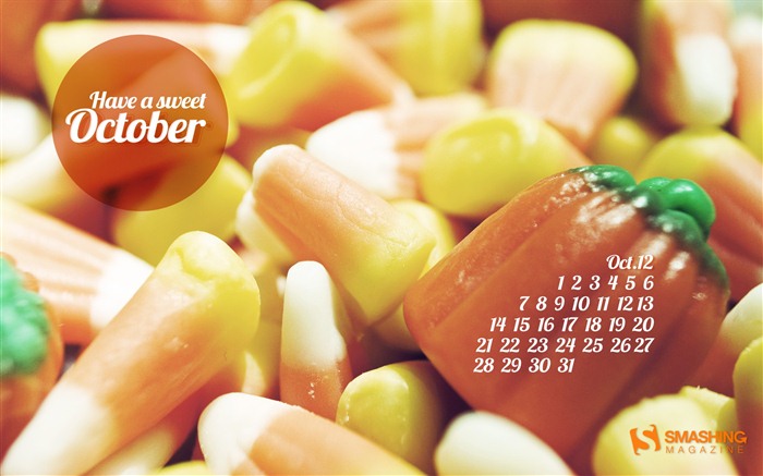 Octobre 2012 Calendar Wallpaper (2) #11