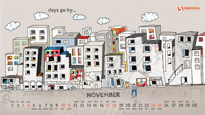 Novembre 2012 Calendar Wallpaper (1) #14