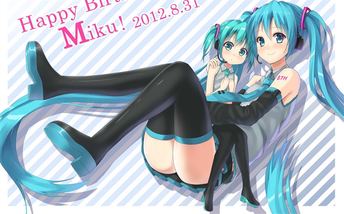 Hatsune Miku серии обои (5) #14