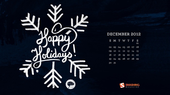 December 2012 Calendar wallpaper (2) #2