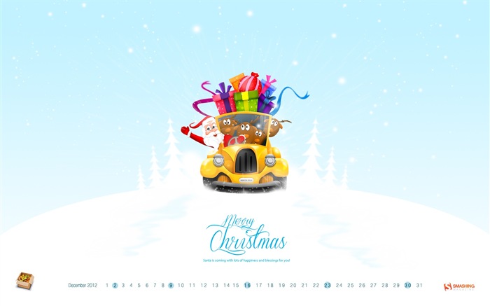 December 2012 Calendar wallpaper (2) #7