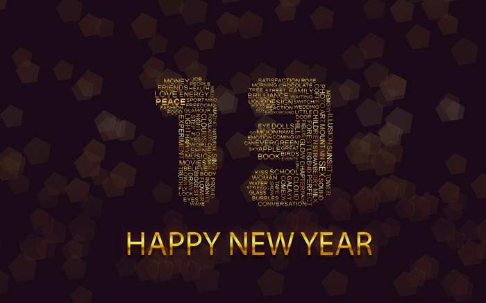2013 Šťastný Nový Rok HD Tapety na plochu #12