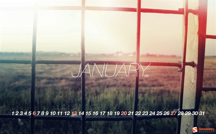 January 2013 Calendar wallpaper (2) #10