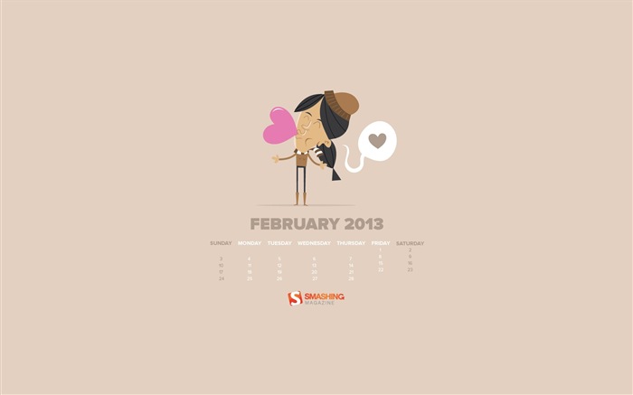 February 2013 Calendar wallpaper (1) #7