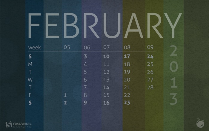 February 2013 Calendar wallpaper (2) #8