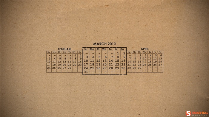 2013年3月 月曆壁紙(二) #6