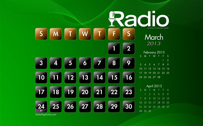 March 2013 calendar wallpaper (1) #7