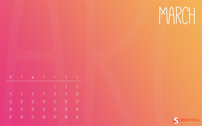 March 2013 calendar wallpaper (1) #13