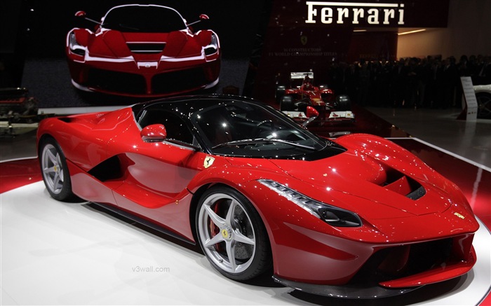 2013 Ferrari LaFerrari red supercar HD wallpapers #2