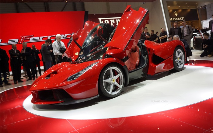 2013 Ferrari rouge LaFerrari supercar HD fonds d'écran #9