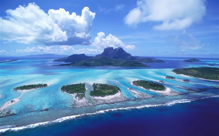 蓝色大海海岸风景 高清壁纸20