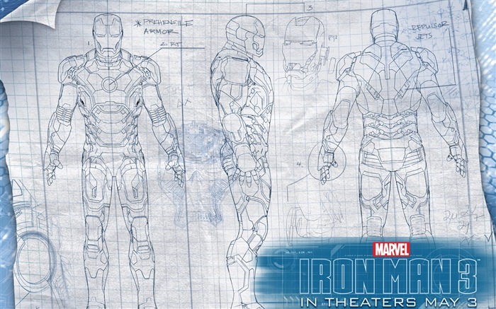 2013 Iron Man 3 nejnovější HD tapety na plochu #8