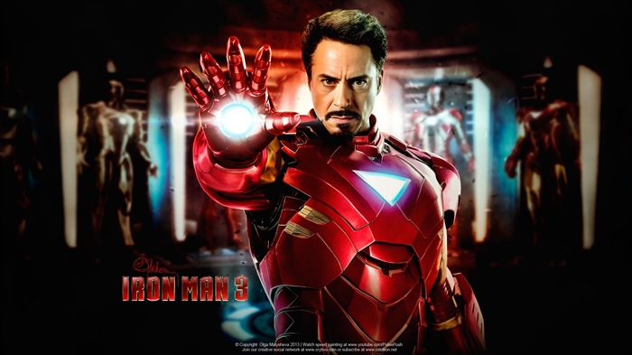 2013 Iron Man 3 nejnovější HD tapety na plochu #11