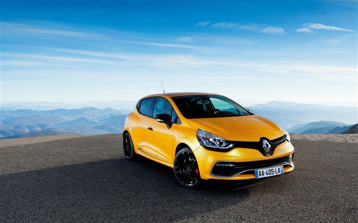 2013 Renault Clio RS 200 de couleur jaune voitures fonds d'écran HD #1