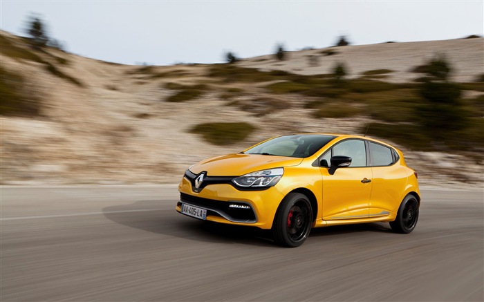 2013 Renault Clio RS 200 yellow color car HD wallpapers #2
