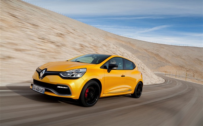 2013 Renault Clio RS 200 amarillo del color del coche HD fondos de pantalla #7