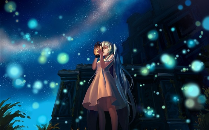 Glühwürmchen Sommer schöne anime wallpaper #16