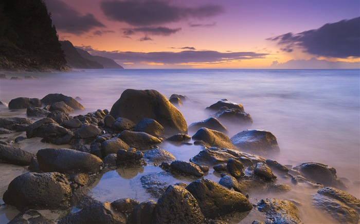 Windows 8 主题壁纸：海滩的日出日落美景7