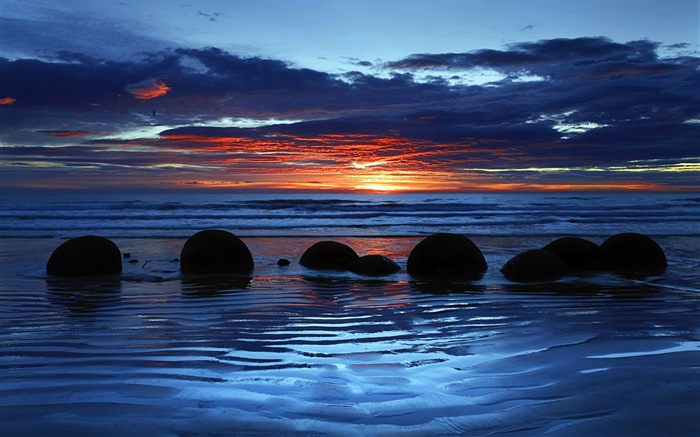 Windows 8 主题壁纸：海滩的日出日落美景14