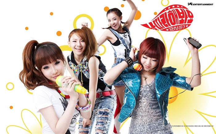 Korean music girls group 2NE1 HD wallpapers #23