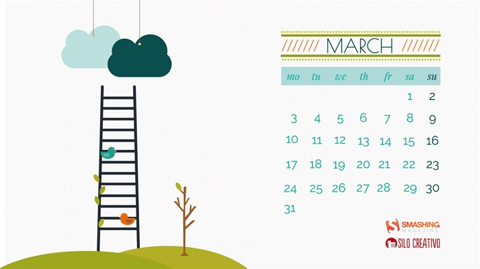 March 2014 calendar wallpaper (1) #12