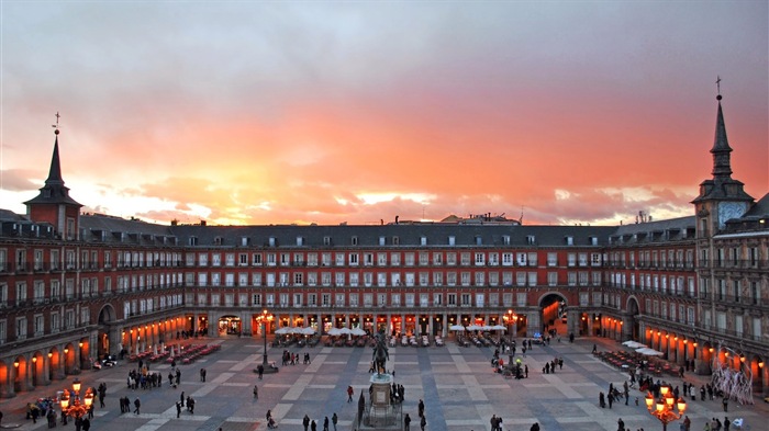 Capital española de Madrid, ciudad paisaje fondos de pantalla de alta definición #2