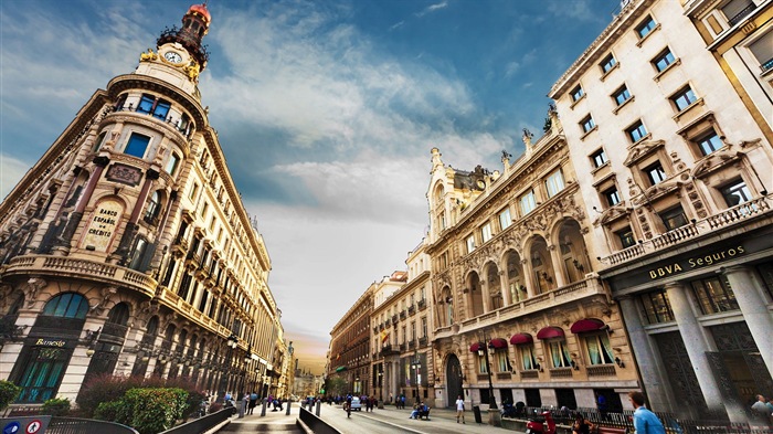 Hlavní město Španělska Madrid, městské scenérie HD Tapety na plochu #5