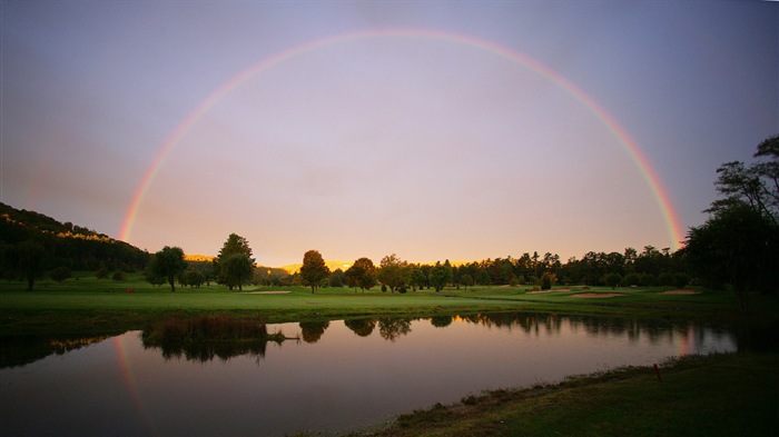 Schöner Regenbogen Landschaft HD Wallpaper #4