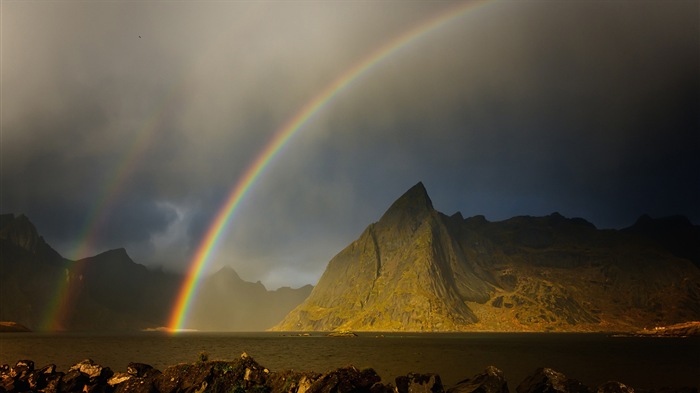 Schöner Regenbogen Landschaft HD Wallpaper #11