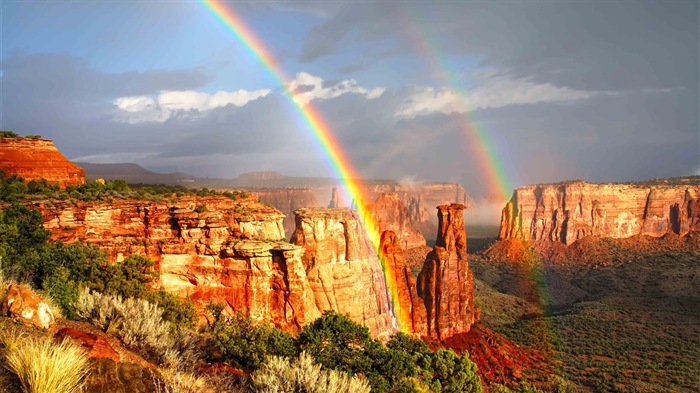 Fondos de pantalla HD paisaje rainbow Hermosas #13