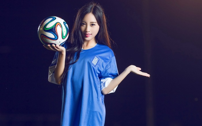 32 camisetas de la Copa del Mundo de fútbol, bebé wallpapers hermosas chicas HD #16