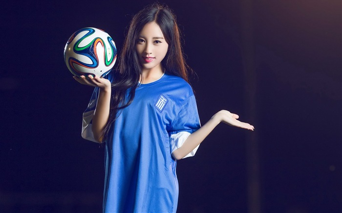 32 World Cup jerseys, football baby beautiful girls HD wallpapers #16