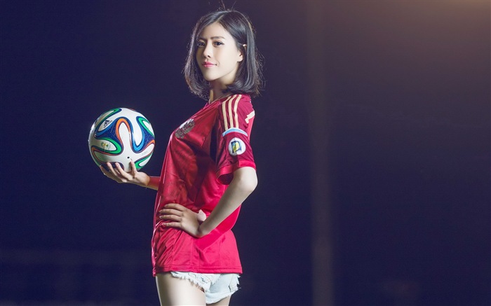 32 World Cup jerseys, football baby beautiful girls HD wallpapers #26