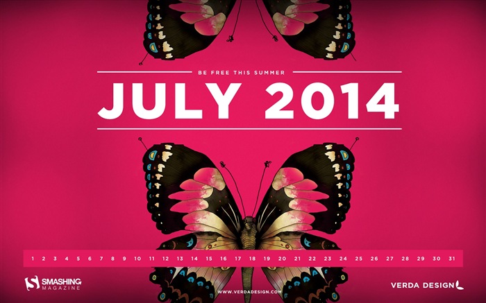 Juillet 2014 calendriers fond d'écran (1) #1