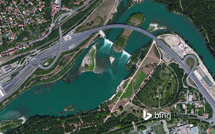 Microsoft Bing HD Tapety na plochu: Letecký pohled na Evropu #19