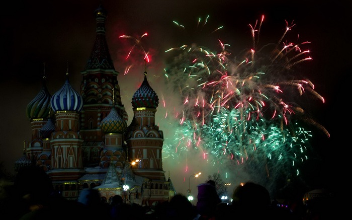 Die Schönheit des Nachthimmels, Feuerwerk schöne Hintergrundbilder #9