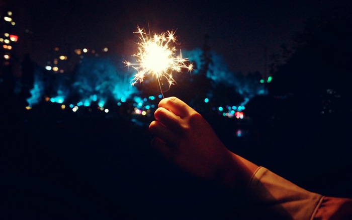 La belleza del cielo nocturno, fuegos artificiales hermosos fondos de pantalla #19