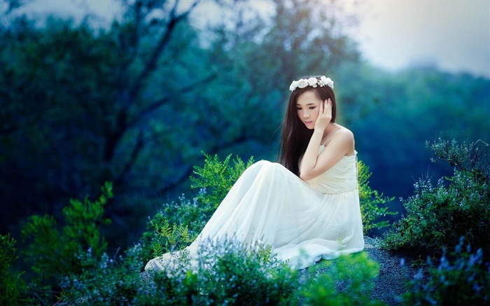 순수하고 사랑스러운 아시아 여자의 HD 배경 화면 #10