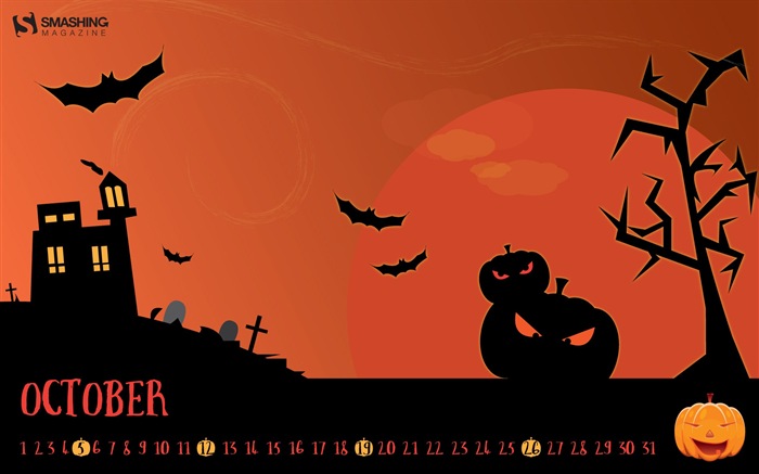 October 2014 Calendar wallpaper (2) #6