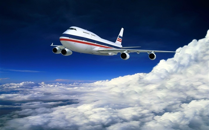 Boeing 747 Passagierflugzeug HD Wallpaper #17