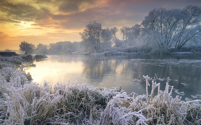 Winter, Schnee, Berge, Seen, Bäume, Straßen HD Wallpaper #8