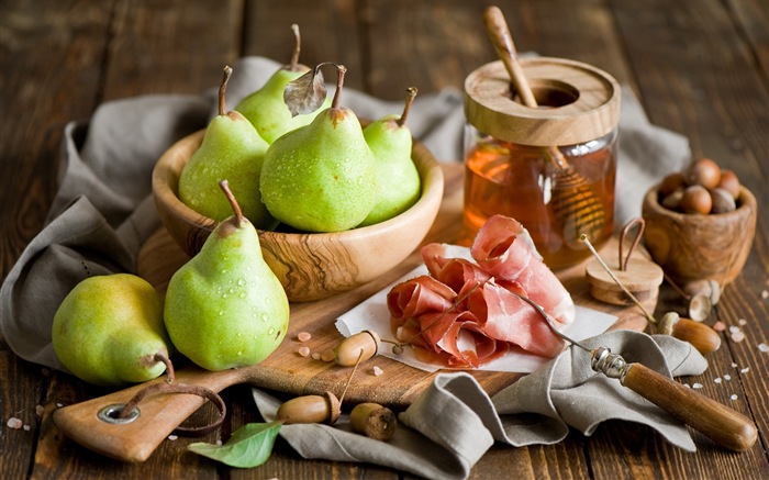 Succulent fruit, pears close-up HD wallpapers #21