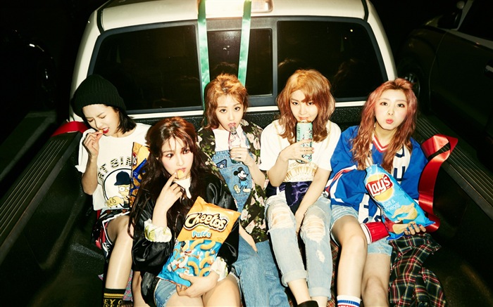 4Minute Korean hudební krásné dívky kombinace HD tapety na plochu #7