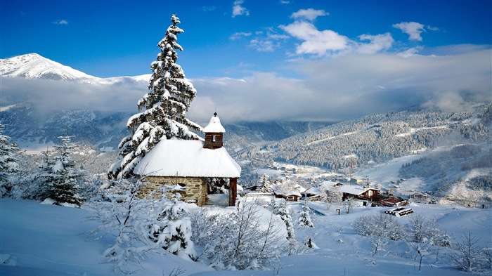 Neige d'hiver fonds d'écran HD magnifique de paysages #20