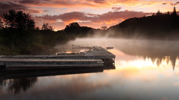 Montagnes nuages d'eau la beauté naturelle du paysage wallpapers HD #8