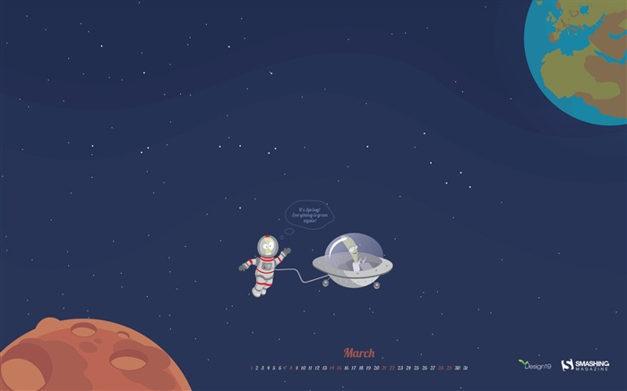 Mars 2015 Calendrier fond d'écran (2) #12