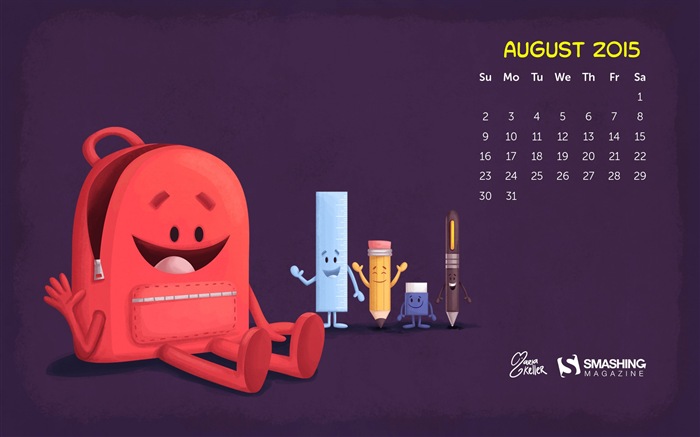 August 2015 calendar wallpaper (2) #6