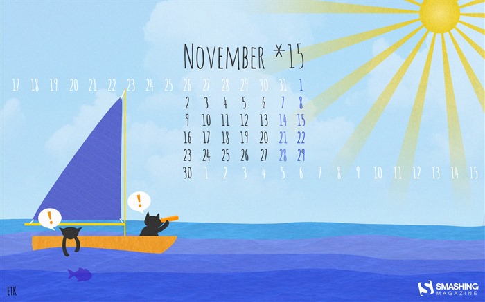 November 2015 Calendar wallpaper (2) #1